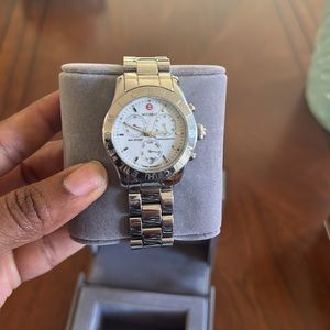 Michele Stainless Steel Chronograph Watch